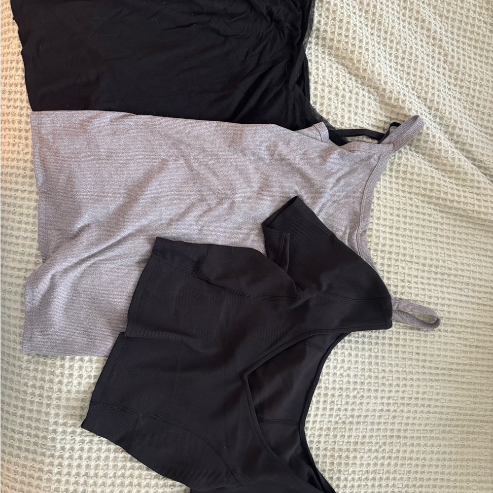 Black and Gray Women's Tank Tops